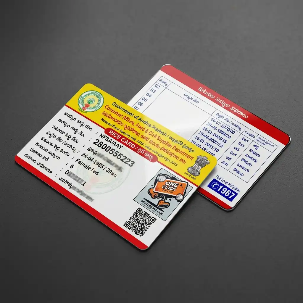 Andhra Pradesh Rice Card (Ration Card) PVC Printing | Order Online - Image 4